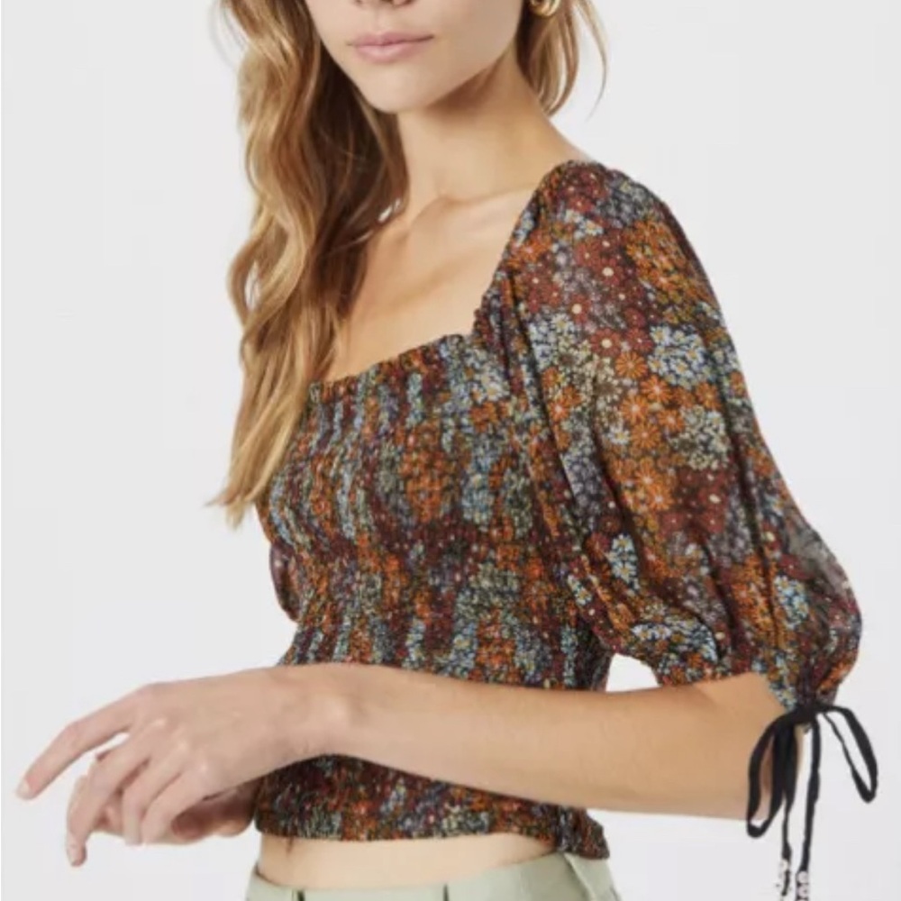 Free People smocked blouse size M